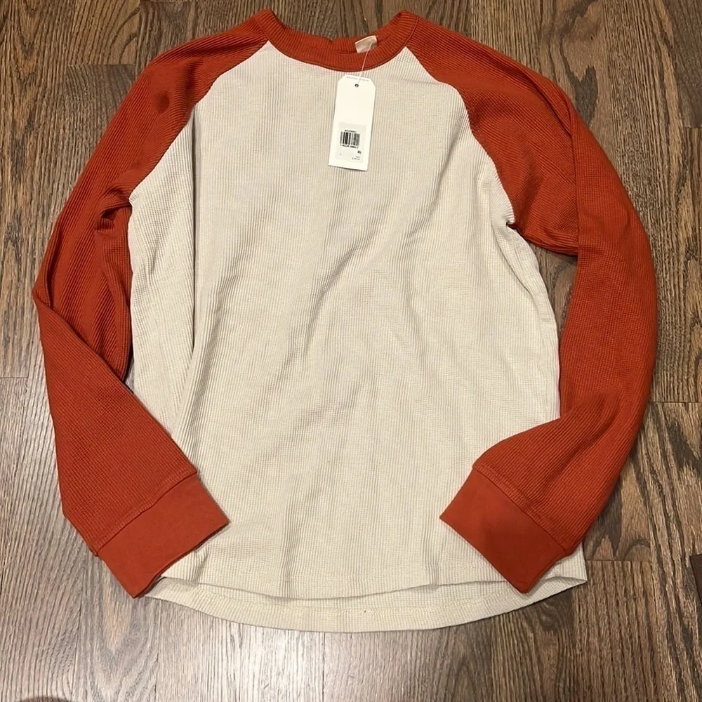NWT Levi's Men's Long Sleeve Crew Neck Thermal Raglan baseball Tee size large